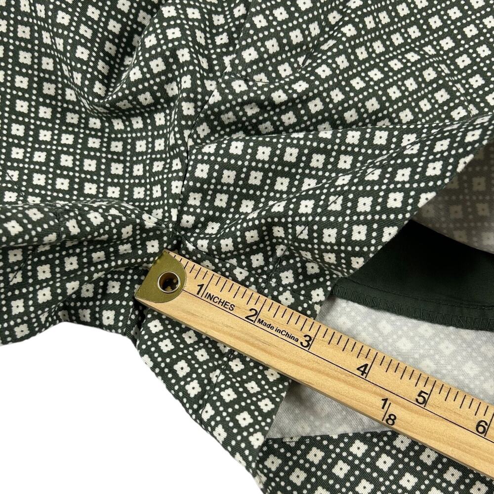 Khakis by Gap Shorts Green White Geometric Flower Floral City 3” Cotton Spandex - Picture 5 of 10